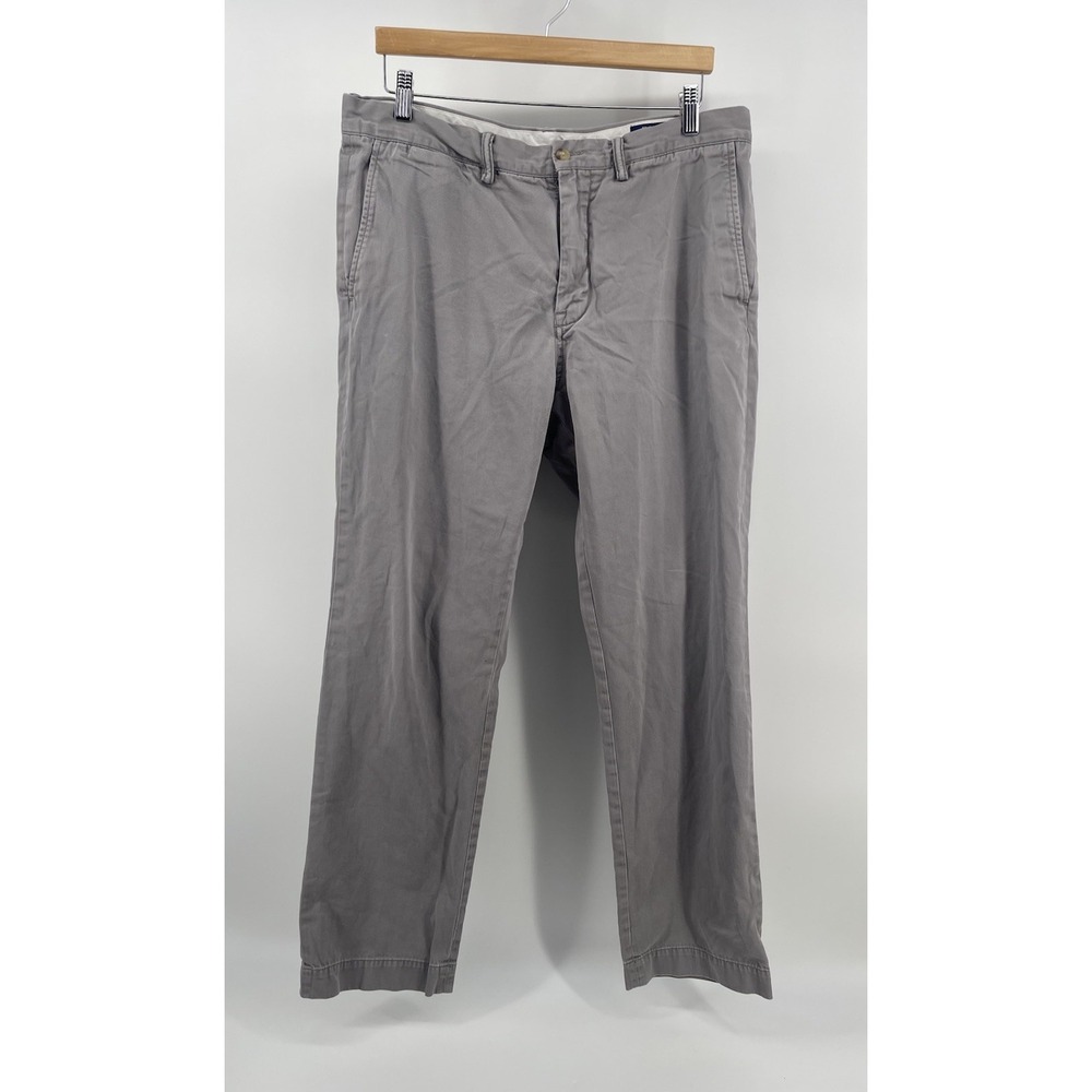 Polo Ralph Lauren Classic Fit Chino Pants Men 34x32 Gray Cotton Casual Preppy‎